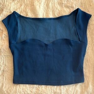 royal blue crop top